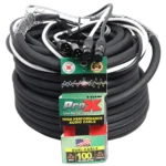 ProX 100 foot dual-XLR patch cable XLR-M to XLR-F connector detail view