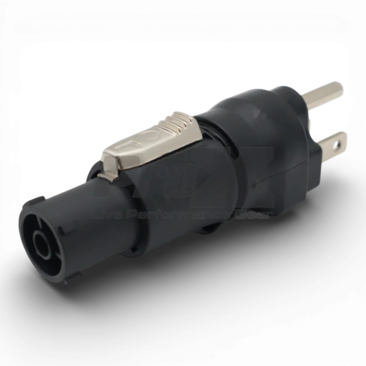 ProX Edison NEMA 5-15P male to True1 female locking power adapter connector