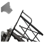 ProX EZ-Tilt rolling stand with audio console tilted at angle, professional studio setup