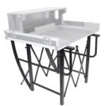 ProX EZ-Tilt rolling stand with tilting console platform, front angle view showing handle and wheels
