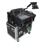 ProX Flip-Ready Console Case for DM7-EX Compact mixer with hydraulic lifting and auto casters
