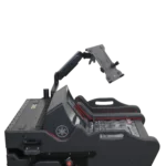 ProX flip-ready console case for DM7-EX compact mixer with hydraulic lifting mechanism and auto casters