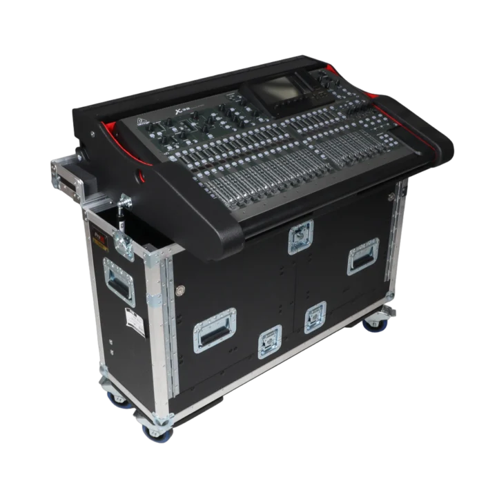ProX flip-ready hydraulic lift case for Behringer BX32 mixer console with retractable handle