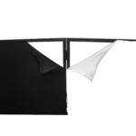 ProX four panel DJ facade dimensional diagram showing width depth and height measurements specifications