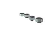 ProX four panel white DJ facade dimensional diagram with measurements and scrim configuration specifications