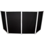 ProX Four Panel Wedding White Frame DJ Facade dimensional specifications and measurements diagram