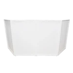 ProX four panel white DJ facade with black and white scrims, corner shelves, and carry bag