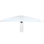 ProX four panel white DJ facade with side corner shelf and black white scrims displayed