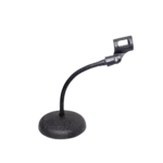 ProX gooseneck desktop microphone stand with round base in studio application setup