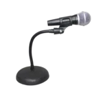 ProX gooseneck desktop microphone stand with flexible neck and stable round base