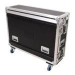 ProX flight case for GrandMA3 onPC Command Wing and Fader Wing in professional studio setup