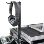 ProX headphone pole stand with 12 inch shaft and rotating hook dimensional diagram specifications