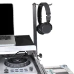 ProX headphone pole stand with 12 inch shaft and rotating hook dimensional specifications diagram