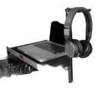 ProX headphone pole stand with 12-inch shaft rotating hook dimensional diagram showing measurements