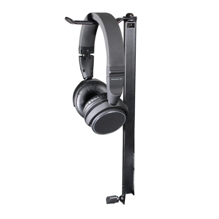 ProX headphone pole stand with 12 inch shaft and rotating hook for equipment cases