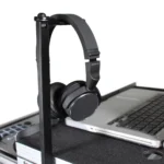 ProX headphone pole stand with 12-inch shaft and rotating hook rear panel view