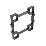 ProX heavy duty clamp for StageQ staging system with four leg connection points and locking mechanism