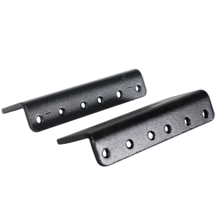 ProX heavy duty steel rack rail kit 2U size space front view with mounting hardware