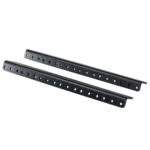 ProX heavy duty steel rack rail kit 6U space front view with mounting hardware