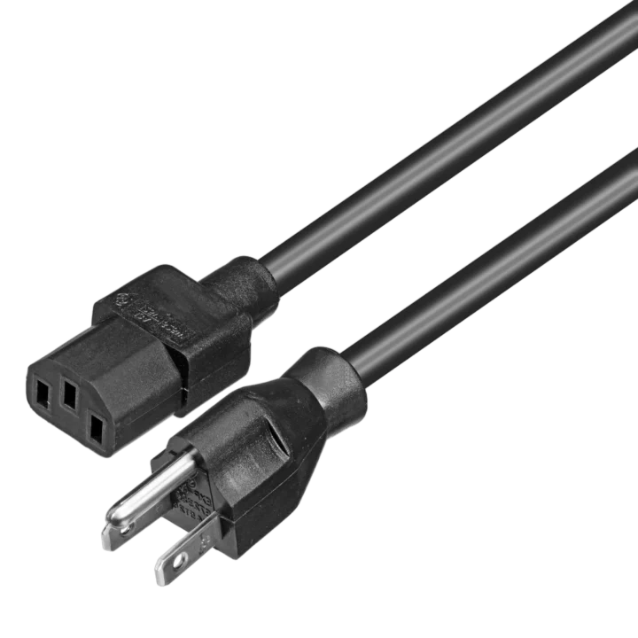 ProX 25 foot IEC to Edison power cord with 14AWG SJOOW cable construction
