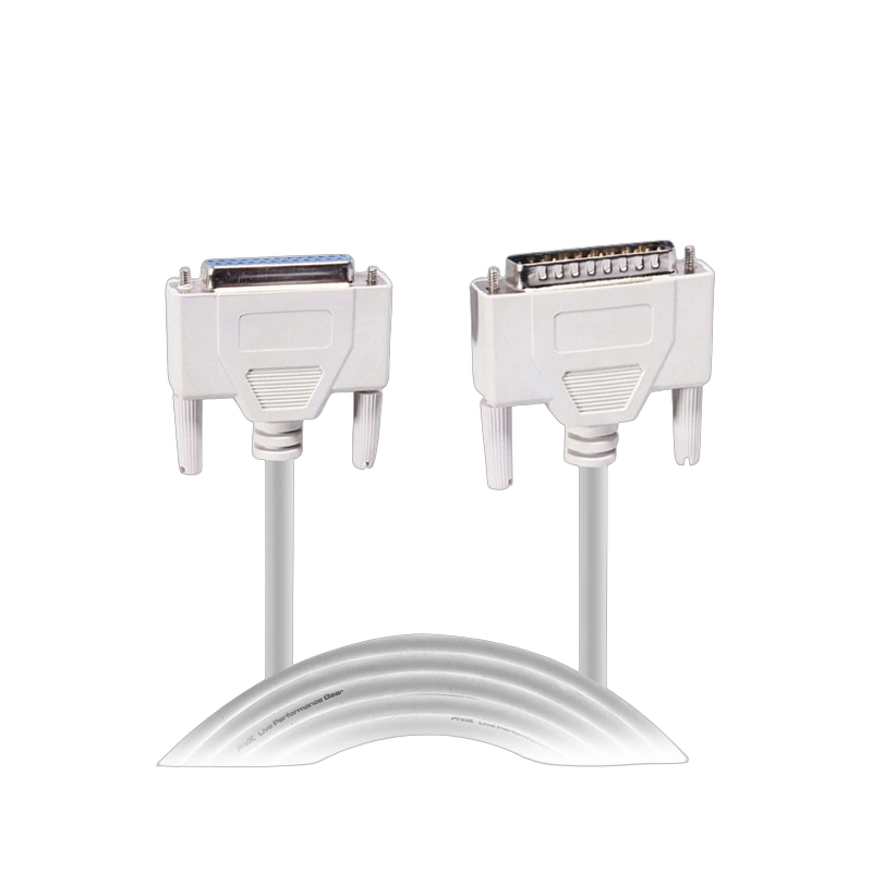ProX 100 ft. ILDA Extension Cable Front View ProX 100 foot ILDA extension cable with connectors displayed on white background