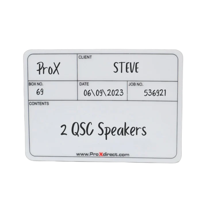 ProX large multipurpose labels 12 pack for flight cases and equipment storage