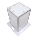 ProX Lumo Stage 6-foot acrylic pillar pedestal with dimensional measurements and specifications diagram