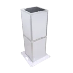 ProX Lumo Stage 6-foot acrylic pillar column cube display pedestal rear panel with LED lighting integration