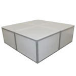ProX Lumo Stage 2x2x16 inch acrylic cube platform with dimensional measurements and specifications