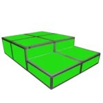 ProX Lumo Stage 2x2x8 acrylic platform cube light box section dimensional specifications diagram