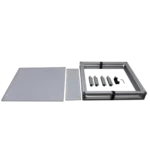 ProX Lumo Stage 2x2x8 inch acrylic platform cube light box section dimensional specifications diagram