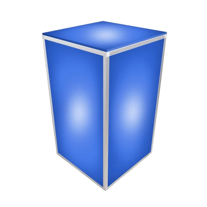 ProX Lumo Stage 2x2x42 inch acrylic platform cube with integrated LED lighting for disco dance floor