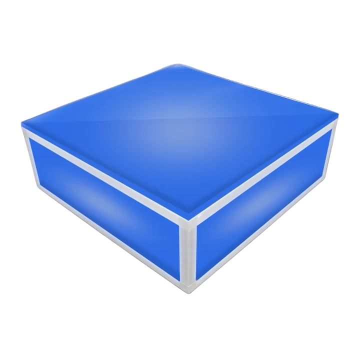 ProX Lumo Stage 2x2x8 inch acrylic platform cube with integrated LED lighting and side panels
