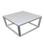 ProX Lumo Stage acrylic platform cube with integrated LED lighting on disco dance floor setup