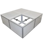 ProX Lumo Stage acrylic platform cube light box section with illuminated panels on disco dance floor