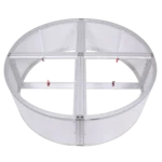 ProX Lumo Stage acrylic platform riser with LED lighting in professional event setting