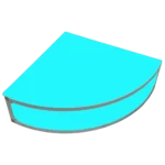 ProX Lumo Stage acrylic platform riser showing rounded cube section with side panel detail and LED lighting compatibility
