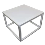 ProX Lumo Stage acrylic platform cube with integrated LED lighting installed on disco dance floor