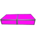 ProX Lumo Stage 2x2x8 acrylic platform cube light box section dimensional specifications diagram