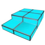 ProX Lumo Stage 2x2x8 acrylic platform cube light box section dimensional specifications diagram