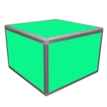 ProX Lumo Stage 2x2x16 inch acrylic platform cube rear panel with side mounting details