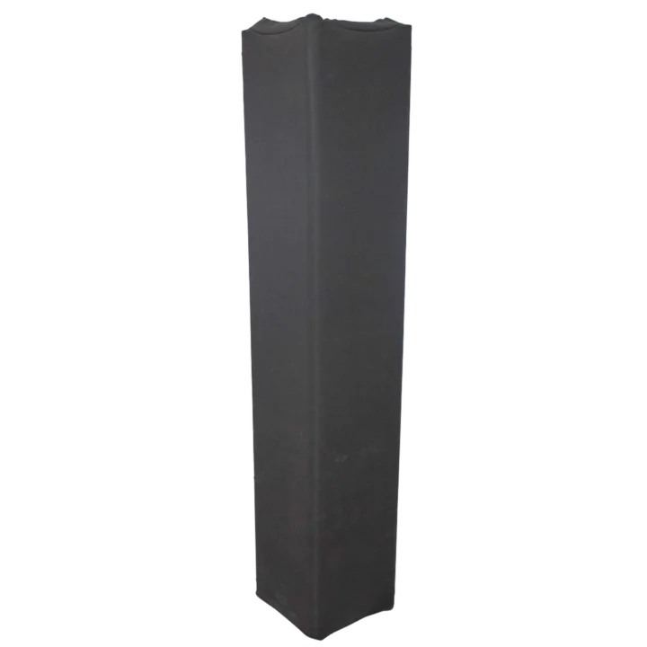 ProX black lycra cover scrim sleeve for 12-inch quad box truss segment, front view