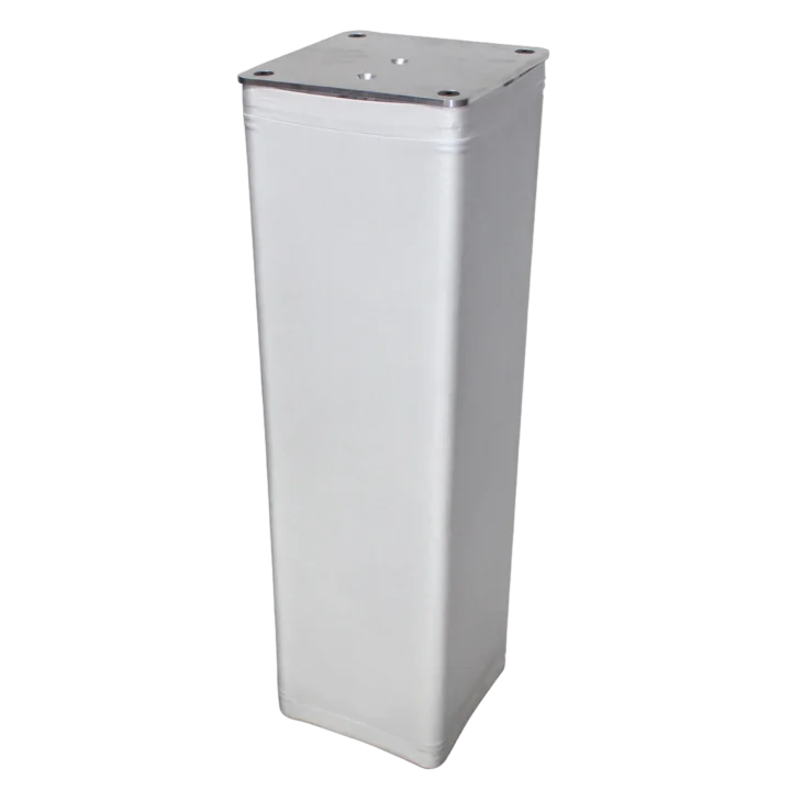 ProX white lycra cover scrim sleeve designed for 12 inch quad box truss segments, front view