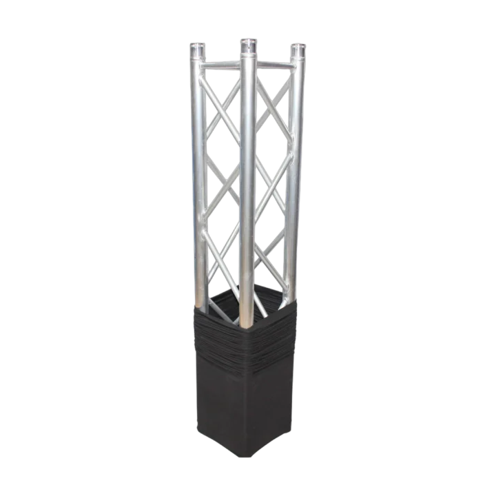 ProX black lycra cover scrim sleeve designed for 12 inch F34 truss segments, front view