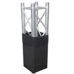 ProX black lycra cover scrim sleeve designed for 12 inch quad box truss segments, front view