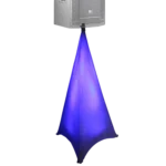 ProX white lycra cover scrim for speaker tripod or lighting stand, two-sided design detail