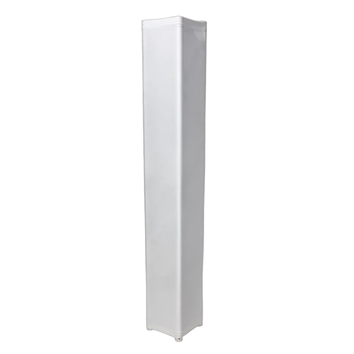 ProX white lycra cover scrim sleeve for 12 inch quad box truss segment front view