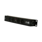 ProX MAYA 4 outlet power strip with True1 IN/OUT connectors mounted in professional audio setup