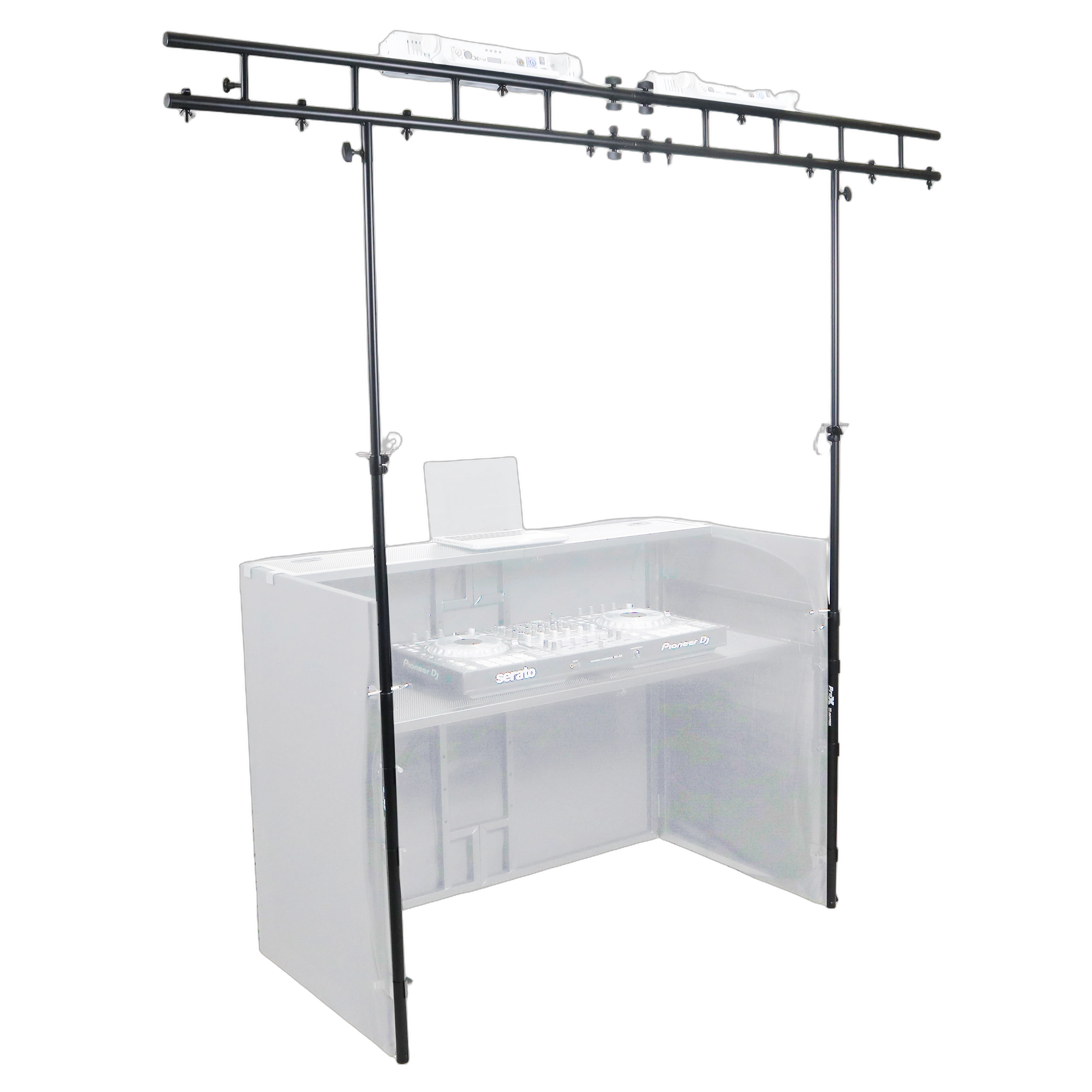 ProX Mesa Facade Truss Lighting Stand Front View ProX Mesa Facade Truss Lighting Stand with integrated truss design for MESA MK2 and MESA Media systems