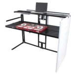 ProX MESA MEDIA MK2 DJ workstation table dimensional diagram with measurements and specifications